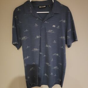 Travis Matthew Golf Shirt Men's Blue Shirt